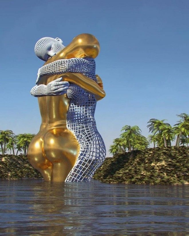 Цифровые 3Dскульптур с зашифрованными посланиями