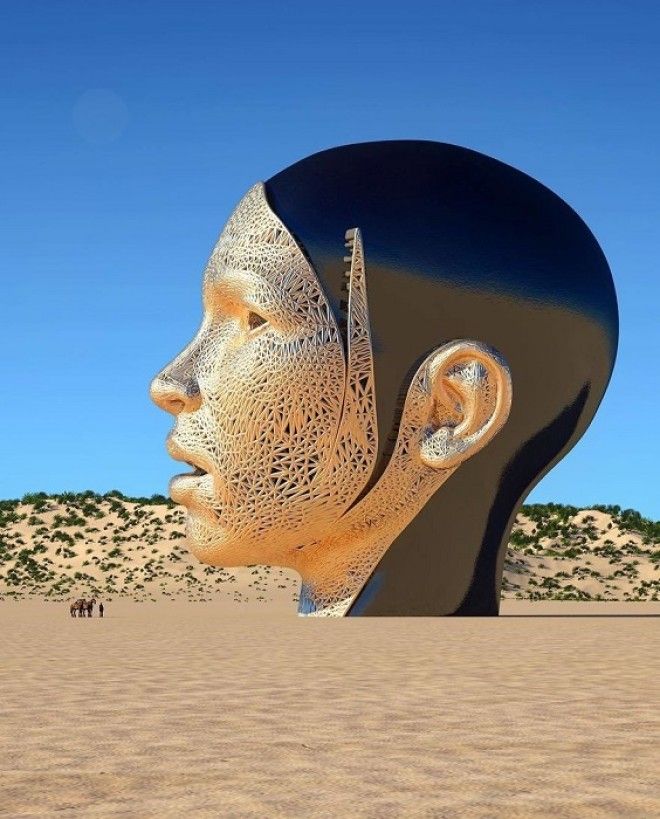 Цифровые 3Dскульптур с зашифрованными посланиями